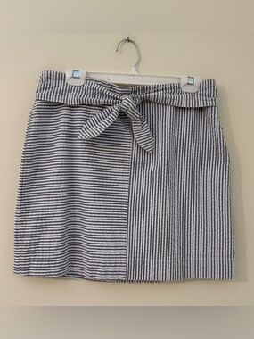 Vineyard Vines Seersucker Mini Skirt Sz 10 Blue/White